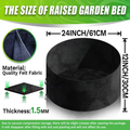 Round Divided Fabric Raised Grow Bed with Handles in 24-, 36-, 48- or 60-Inch Diameter Options — image 3