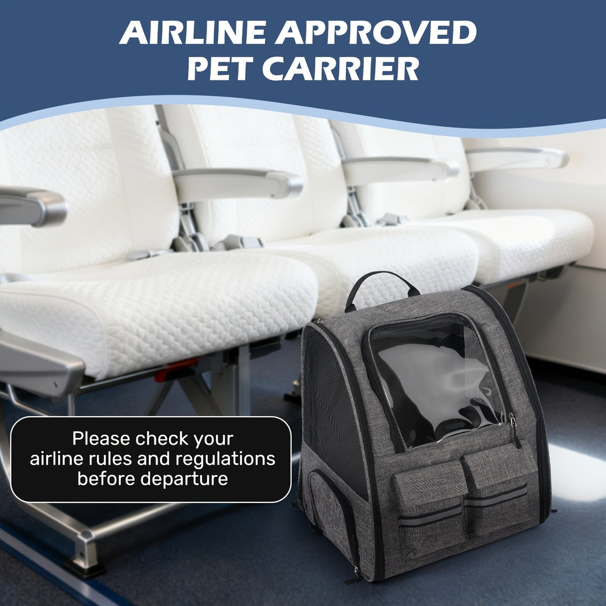 Rolling Pet Carrier Backpack with Wheeled Base, Telescopic Handle, Mesh Panels and Four Color Options — image 5