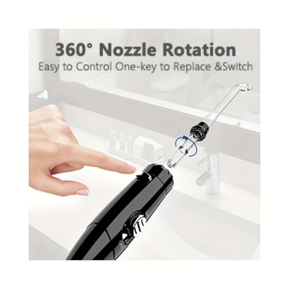Water Flosser for Teeth & Braces 600ml Large Tank – 10 Adjustable Pressure Levels 8 Nozzles IPX4 Waterproof Professional Oral