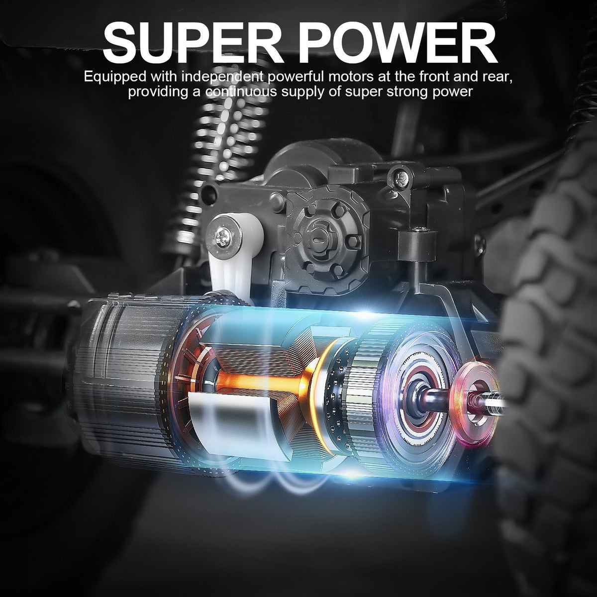 Giant 18 Inch RC Monster Truck with Free Bonus Mini RC Motorcycle, 4WD Powerful Climbing Shockproof Remote Control Pickup Tru