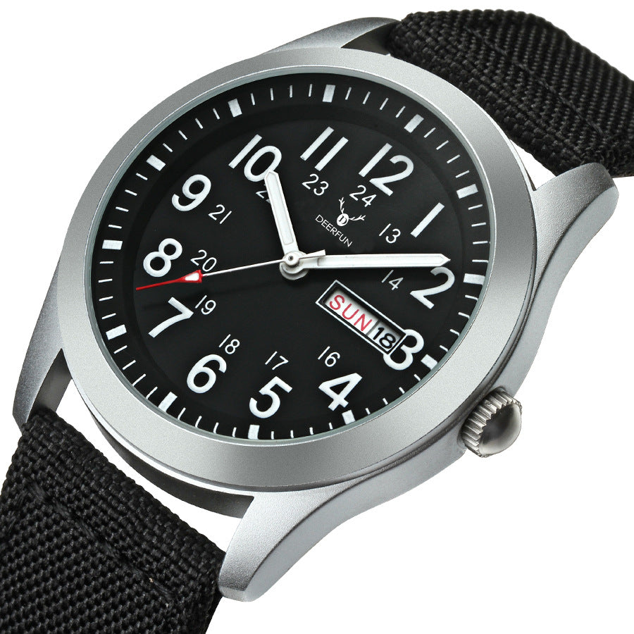 Classic Men's Nylon Canvas Waterproof Sports Watch