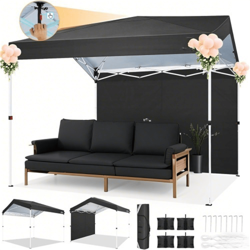 Center-Lock 10x10ft Pop-Up Canopy Tent with Three Height Settings and Optional Three-Sidewall Packages — image 2