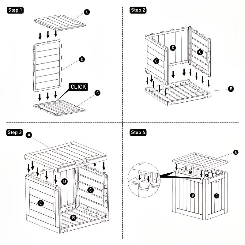 Deck Box Flip Top Resin Secure Lid | Patio Pool Backyard Cushion Garden — image 9