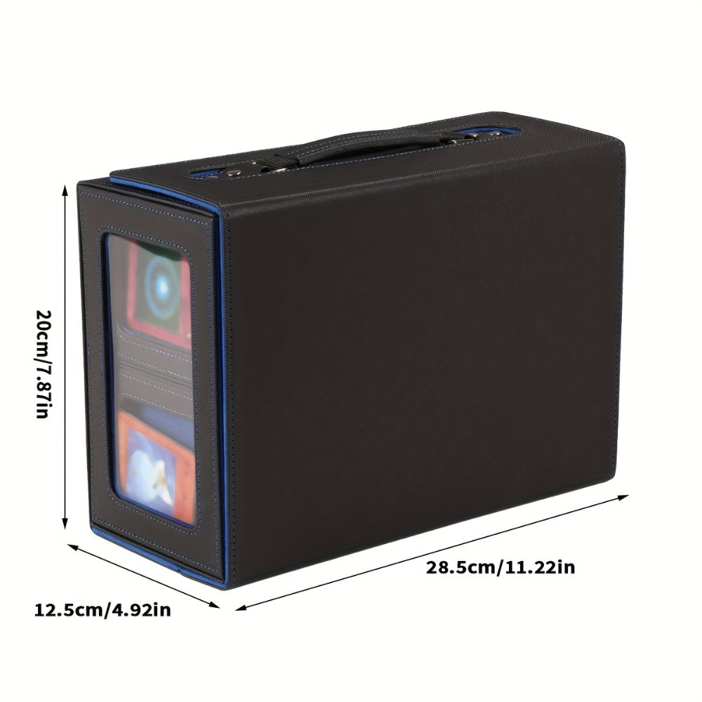 5-in-1 Card Storage Box 400+ Cards – Detachable Sports Card Organizer Display Case for Pokemon MTG Baseball Football TCG Trad