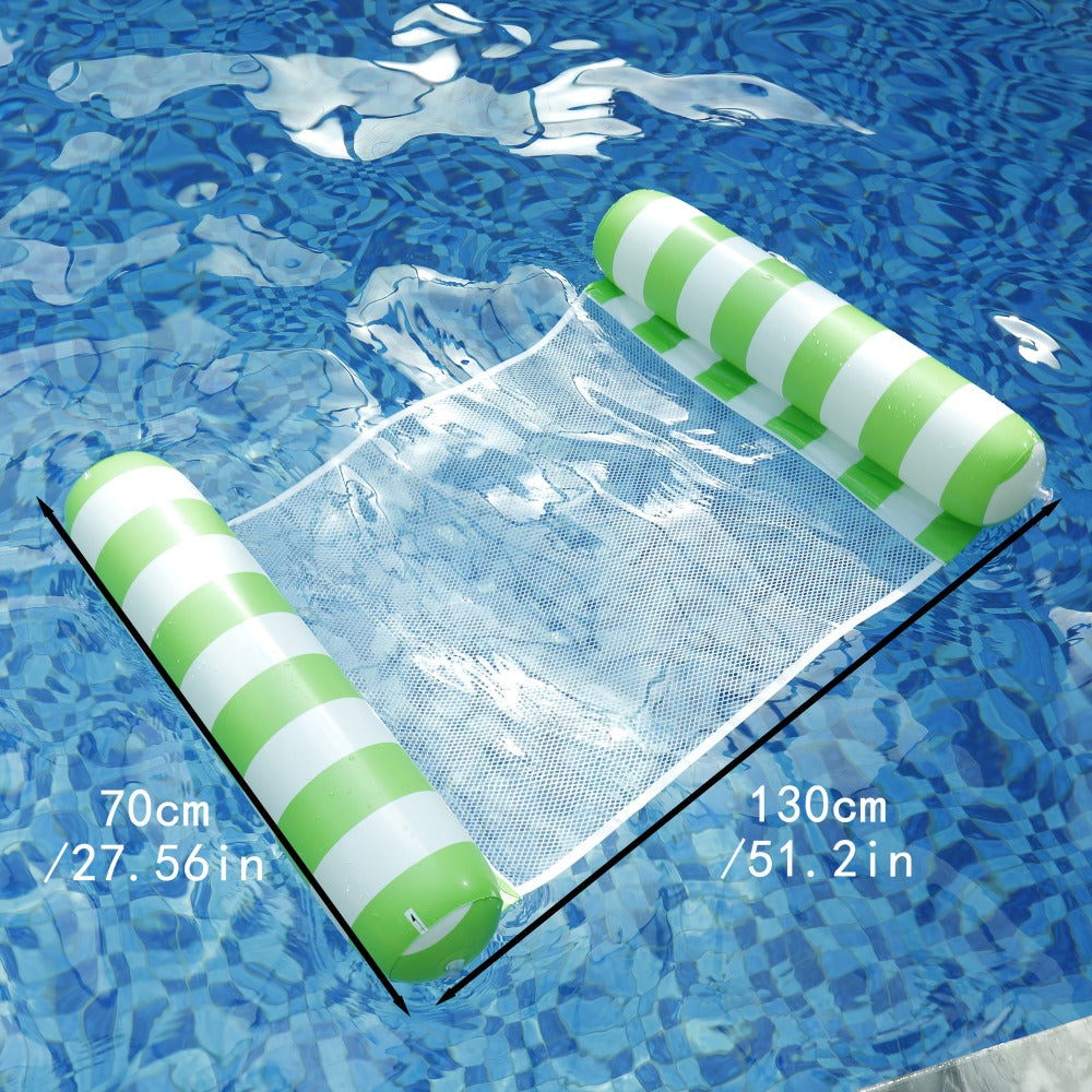 Striped Mesh Pool Float Hammock Set with Five- or Eight-Pack Colorful Options for Seated or Reclined Pool Use — image 13
