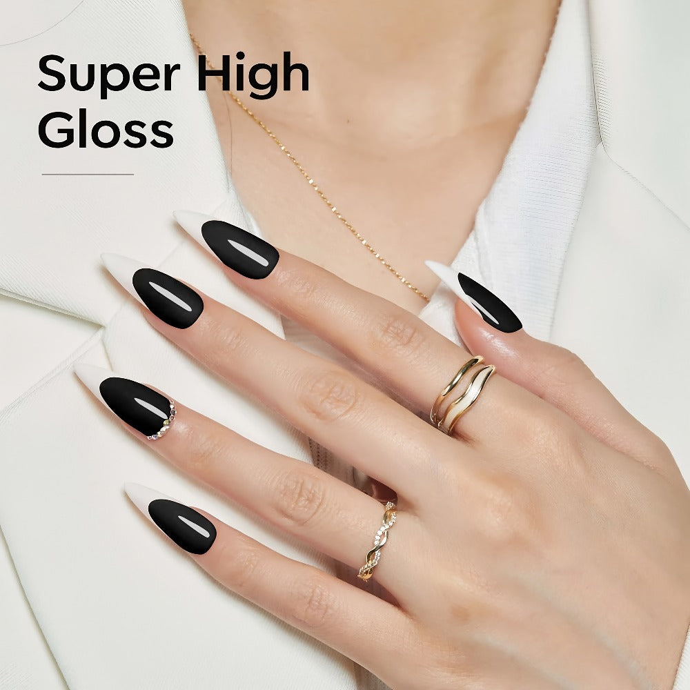 Gel Nail Polish in 16ml Deep Black for Solid Color, Stamping, French Tips and Chrome Base for Nail Art — image 6