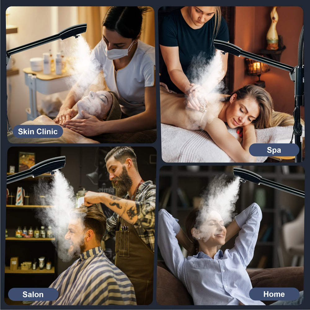 Facial Steamer with Ozone & 3X Magnifying Lamp, 2-in-1 Professional Wheeled Spa Steamer, Timer Preset — image 14