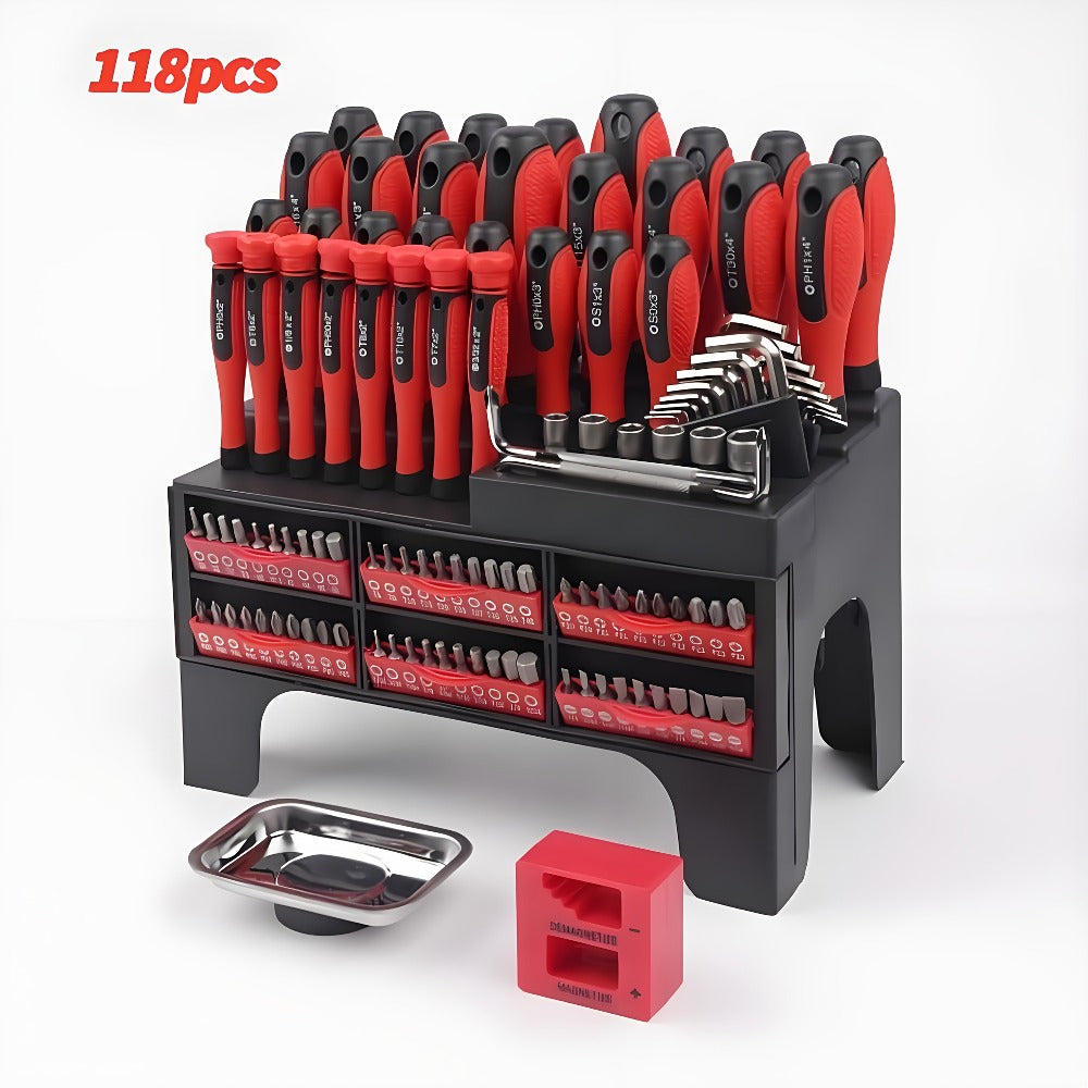 Screwdriver and Bit Organizer Set with 100-, 118- or 126-Piece Color-Coded Rack Configurations — image 7