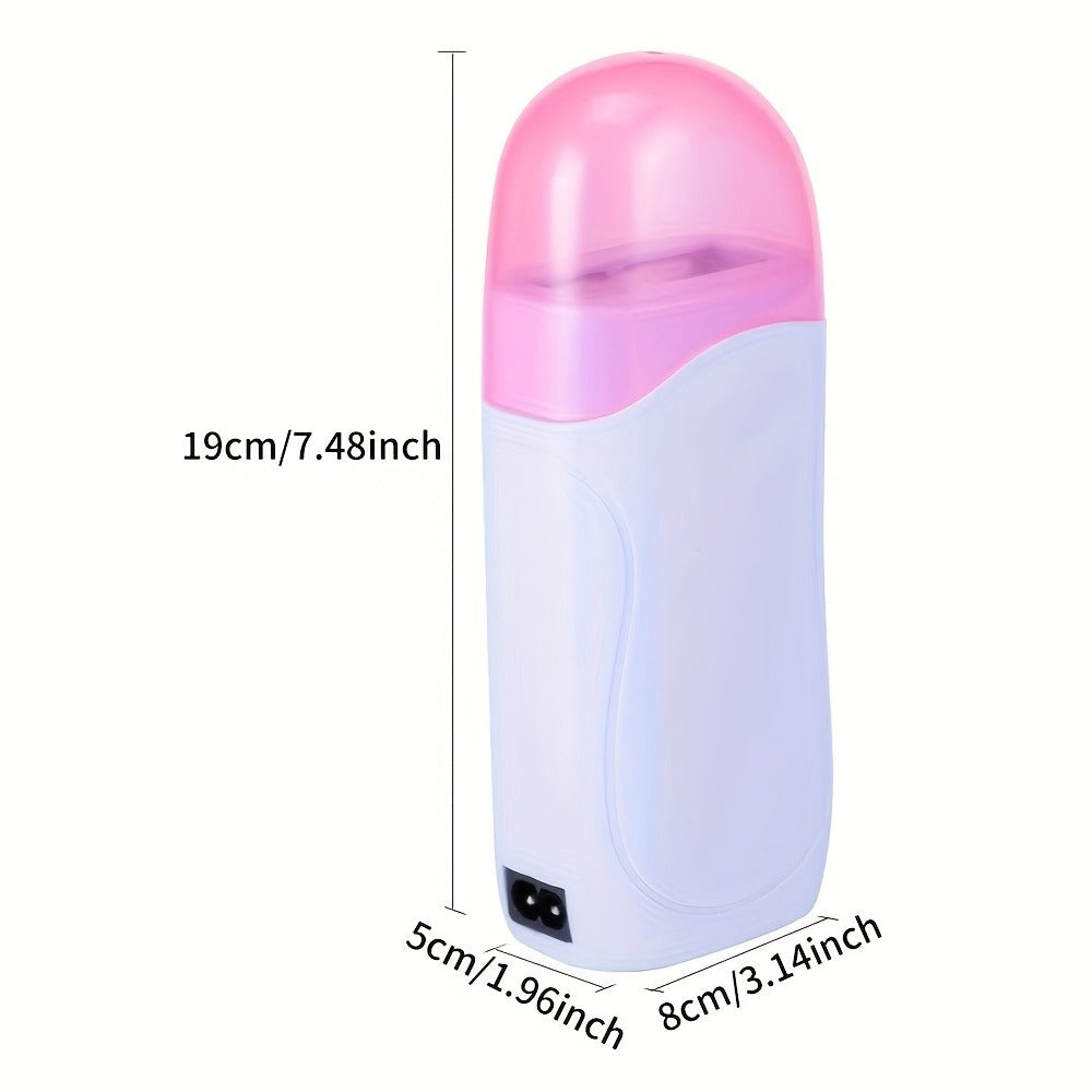 Wax Warmer Roller Kit for Hair Removal – Portable Electric Roll-On Soft Wax Heater for Women & Men, At-Home & Salon Waxing — 