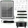 LED Solar Fountain Pump with 10W Separate-Panel and Round Disc Options, Eight Lights and Spray Fittings — image 5