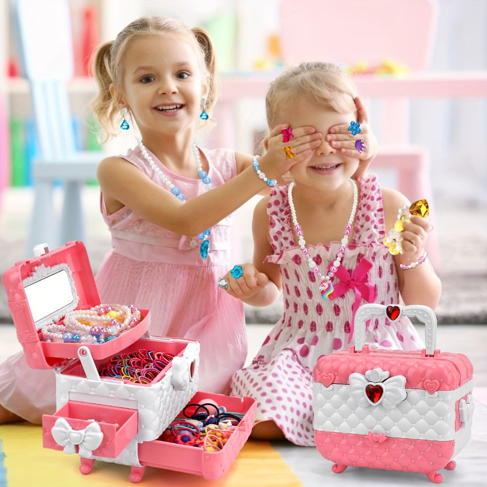Kids Jewelry & Dress-Up Set 152 PCS, Costume Jewelry Hair Clips Bands & Accessories for Girls Ages 3+ — image 8