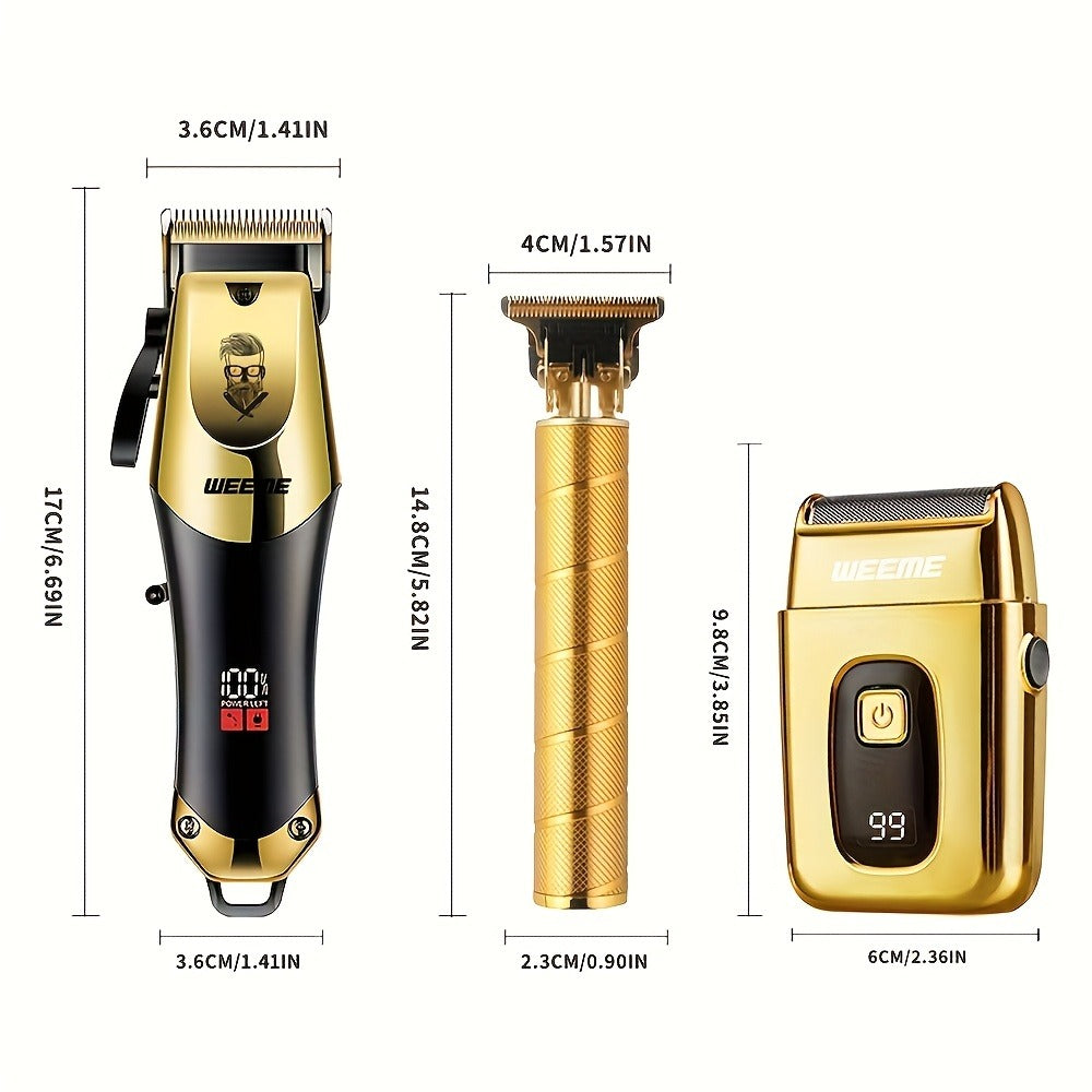 Hair Clippers & Trimmers WEEME Two- or Three-Piece Set with T-Blade, Foil Shaver, USB Charging and Color Options — image 2