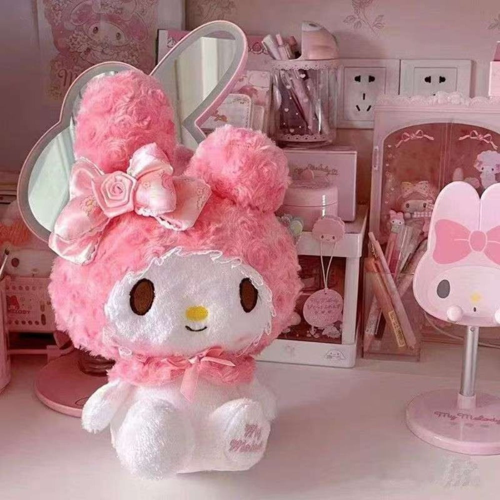 Plush Toy Hello Kitty or My Melody Rose-Pink 14-Inch Character Doll for Kawaii Display and Gifting — image 9