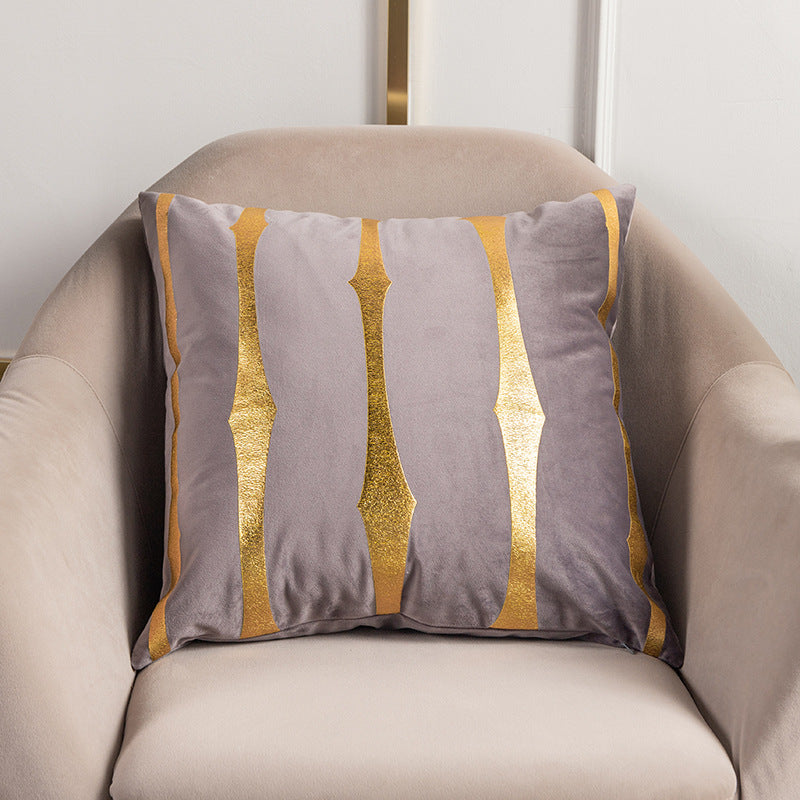 Living Room Stripe Printed Throw Pillow Cushion Cover