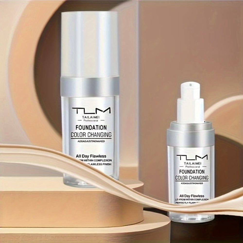 Color-Change Label Liquid Foundation Three-Bottle Set with Pump Tops and One 3pcs Checkout Option — image 4