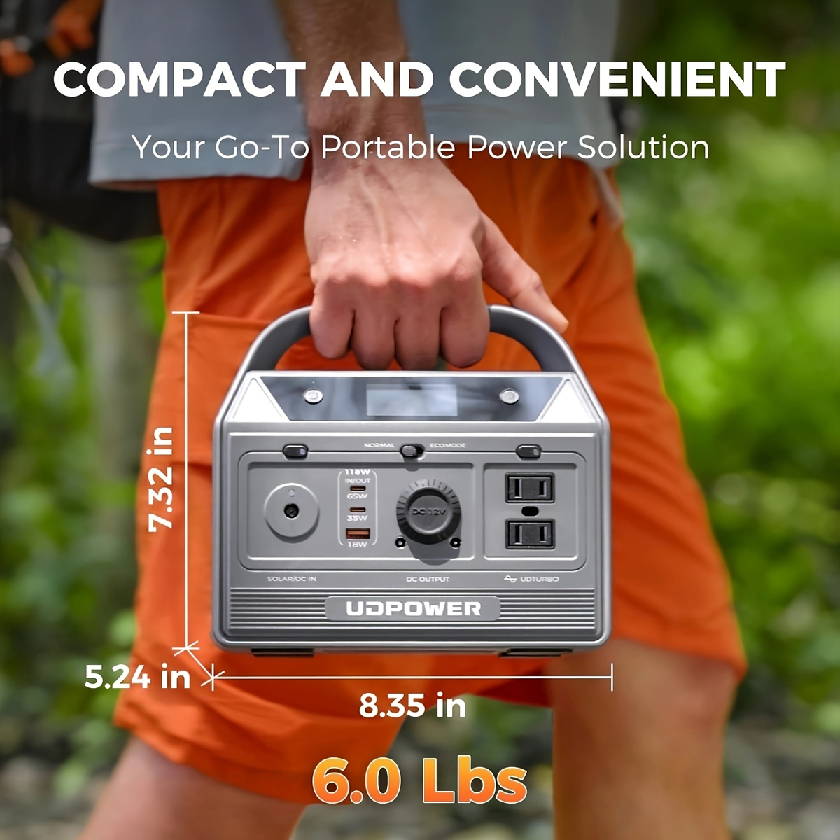 Portable Power Station 595Wh 600W with LiFePO4 Cell Pack, Nine Outputs, USB-C PD and 1200W Surge — image 24