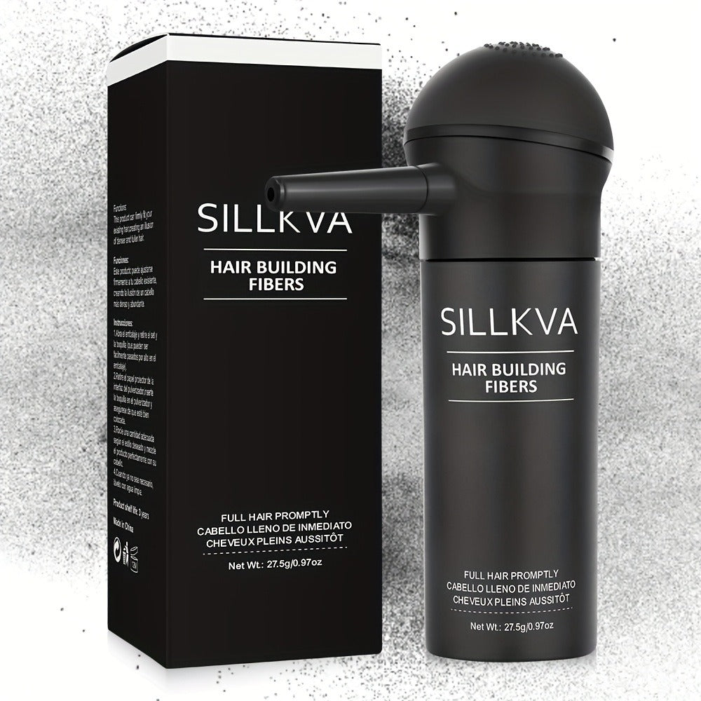 Hair Fibers Spray Applicator Kit Instant Thickness for Thinning Hair & Bald Spots SILLKVA for Makeup, Travel and Everyday Van