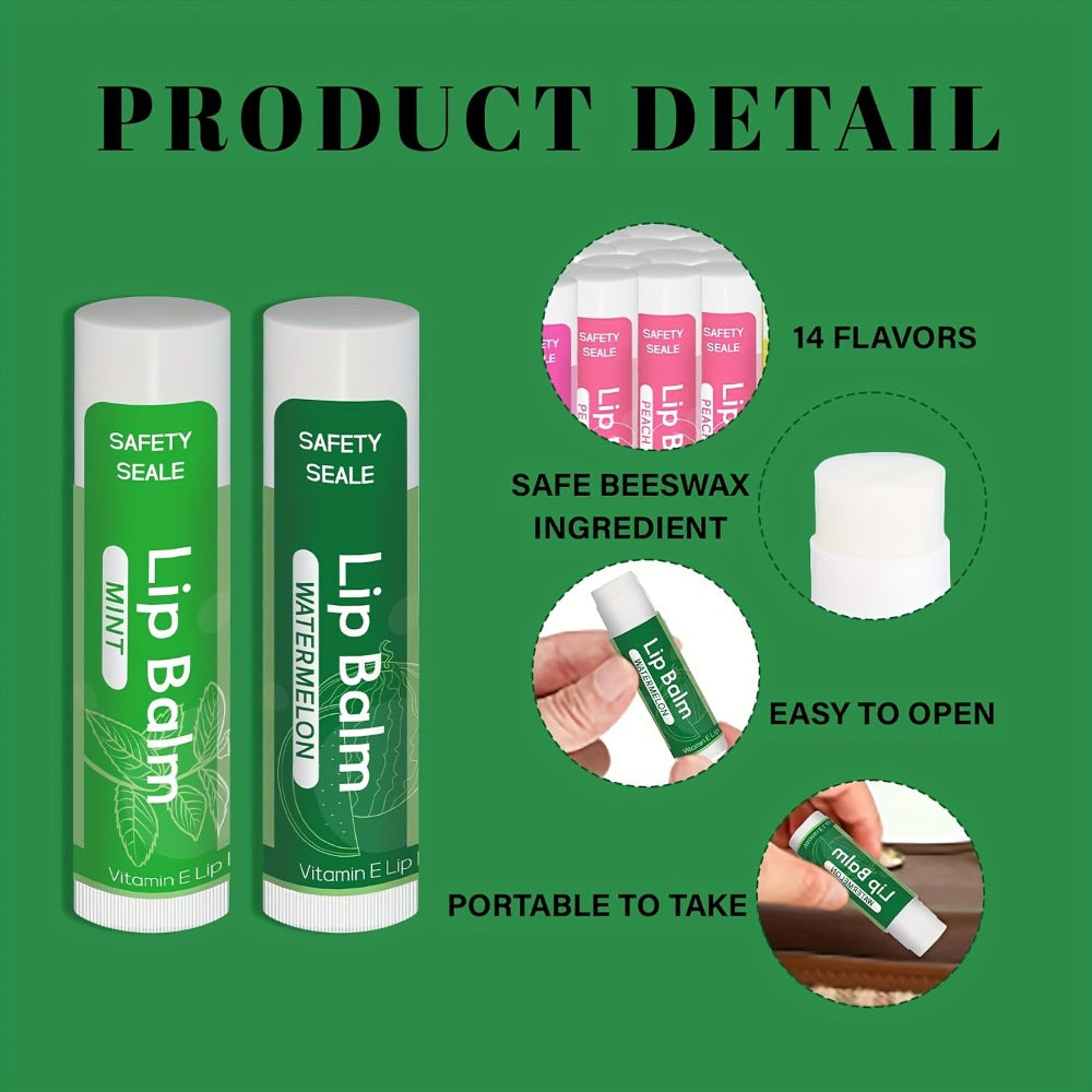 Lip Balm 84-Piece Bulk Set with 14 Flavors, 4.2g Twist-Up Tubes and Color-Coded Box Packaging — image 5