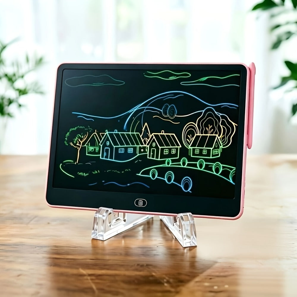 LCD Doodle Board 16 Inch with Stand, Flexible Screen Eye Protection, Portable Educational Drawing Toy for Kids & Adults — ima