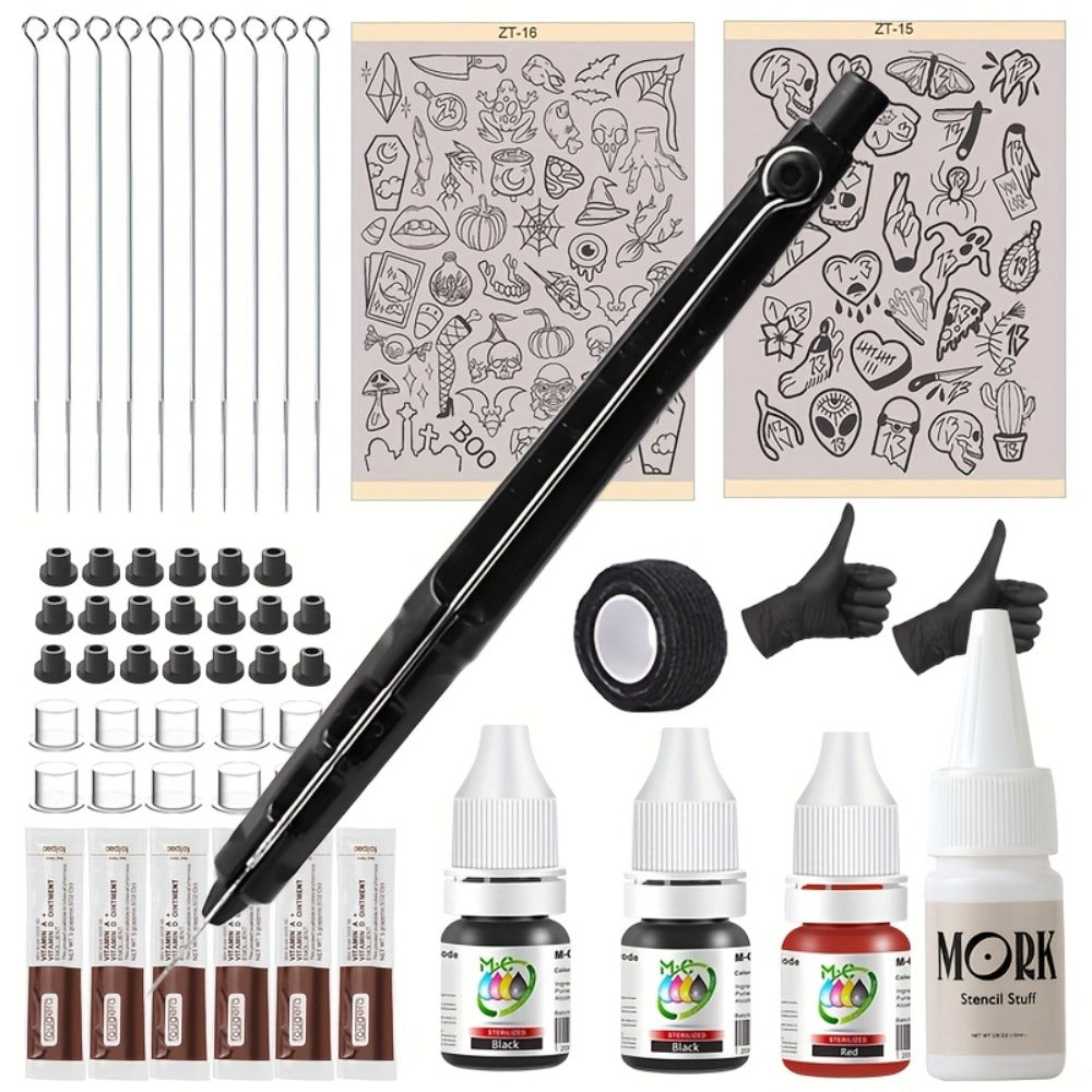 DIY Tattoo Kit for Beginners No Electricity No Drawing for Temporary Body Art, Festivals and Costumes — image 1