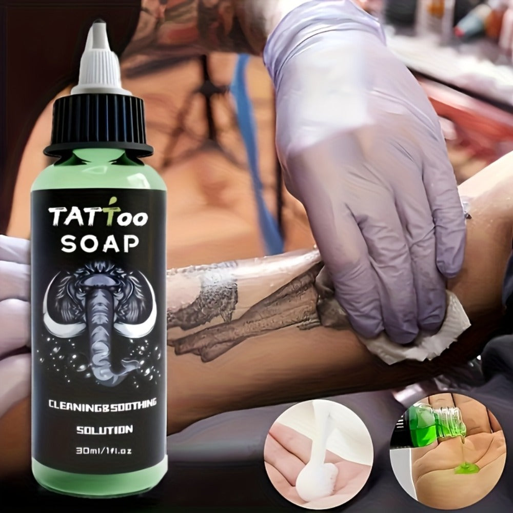 Tattoo Transfer Kit Complete Set with Ink Gel Green Soap Solution & Stencil Markers for Temporary Body Art, Festivals and Cos
