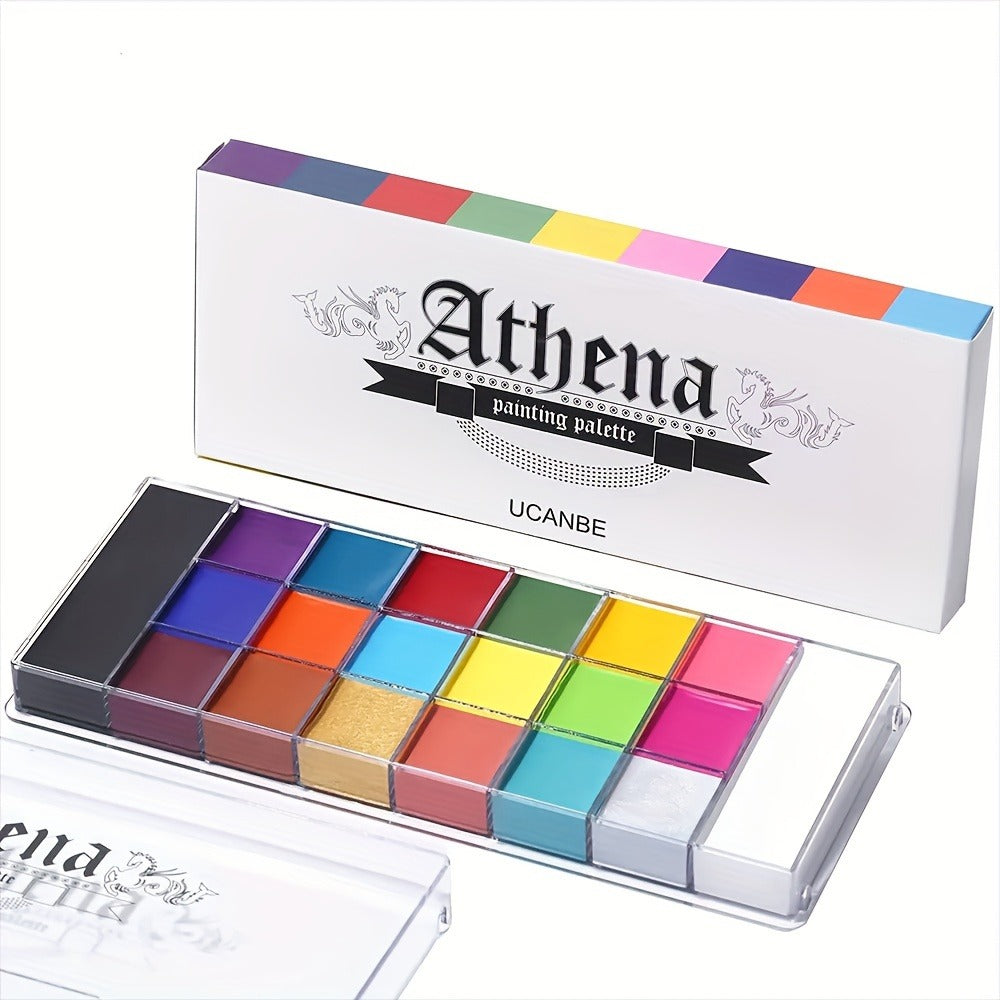 Oil-Based Face Body Paint Palette 20 Colors 168g – Halloween SFX Makeup Kit Black White Flash Tattoo Cosplay — image 15