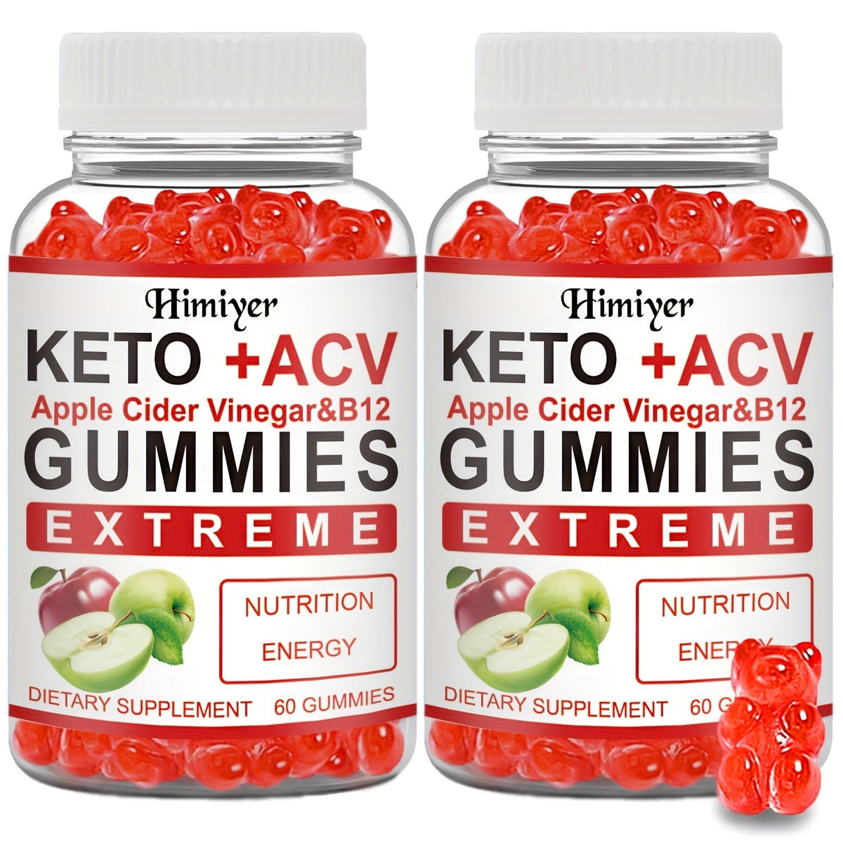 Apple Cider Vinegar Gummies with B12, Pomegranate & Beet Juice Powder, Keto ACV Supplement for Metabolism — image 9