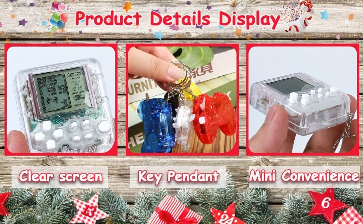 18-Piece Mini Game Keychain Set with Controller and Handheld Shapes in Six Pictured Case Colors — image 8