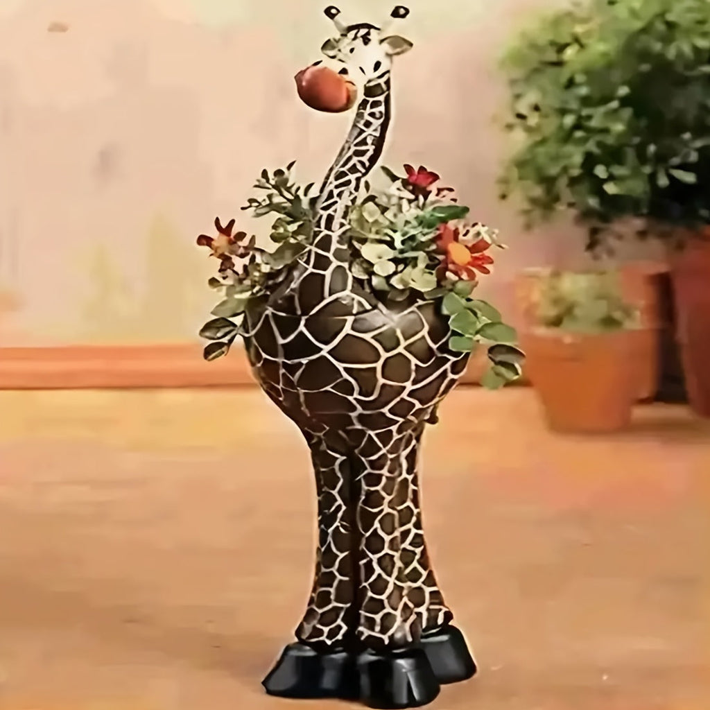 Giraffe Flower Pot Planter - Animal Succulent Pot Indoor Outdoor Garden Decor — image 1