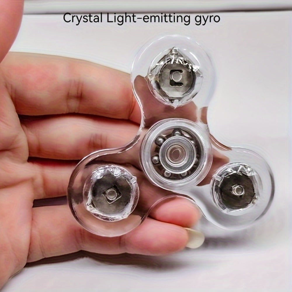 LED Spinning Top Fidget Toy 12 Pack Glow in the Dark Crystal Gyroscope with Vibrant Lights for Parties, Celebrations and Gues