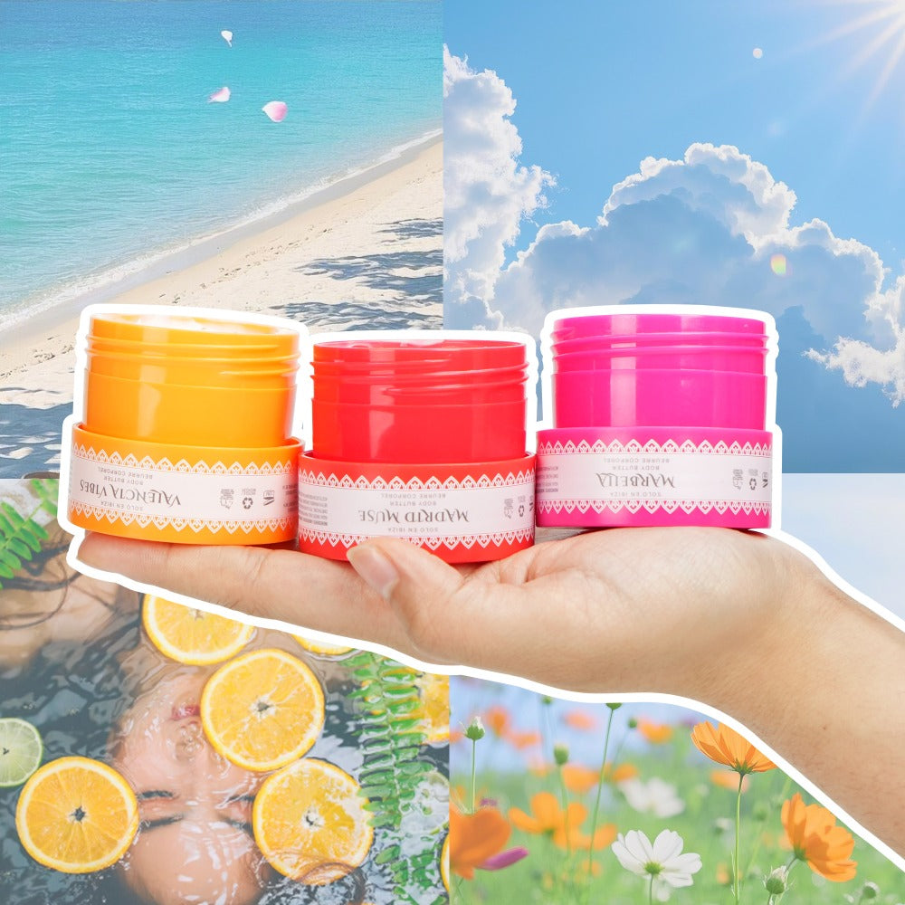 Body Butter Set 3-Piece Solo En Ibiza Long-Lasting Fragrance Body Cream for Women & Men – 3 Scents 1.76 fl oz Each Daily Mois