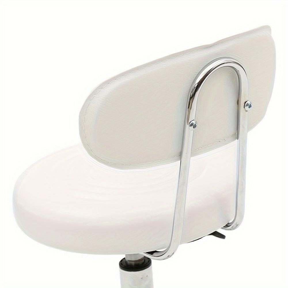 Adjustable Salon Stool with Back 360 Swivel PU Leather Cushioned Round Seat Chair for Salon Barber Spa Esthetician Home Offic