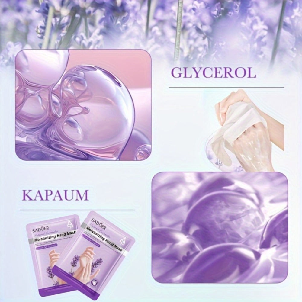 Moisturizing Hand Mask Gloves Glycerin & Lavender 4 & 8 Pairs – Natural Essential Oil Deep Hydrating Hand Spa Treatment — ima