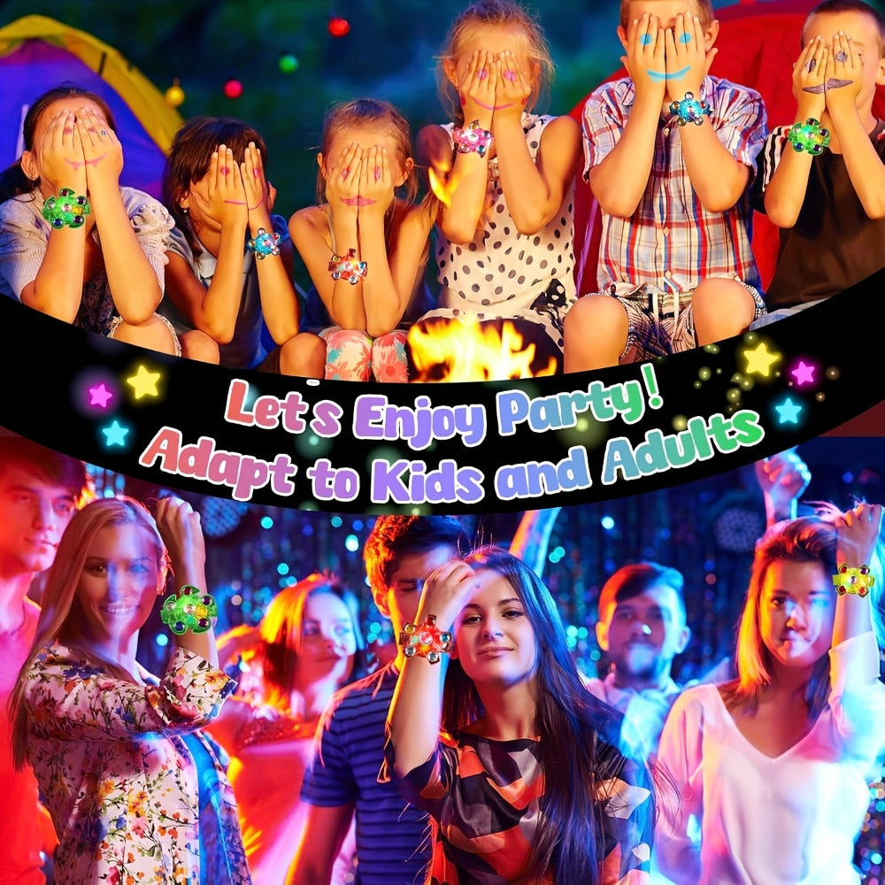 Party Favors LED Fidget-Spinner Wristbands, 30-Piece Multicolor Light-Up Set for Night Events — image 6