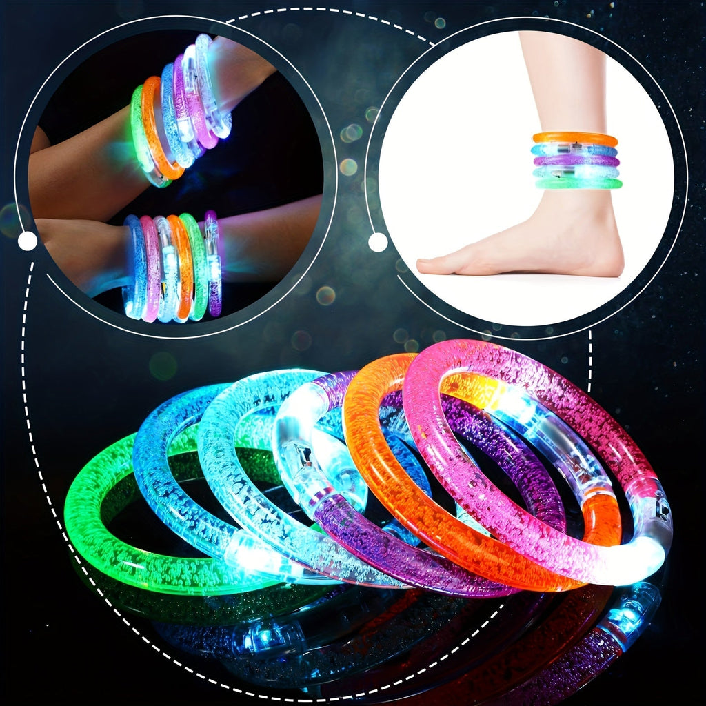 Glow Sticks Bracelets 100pcs 6 Colors LED Flashing Light Up Bracelet Set for Parties, Celebrations and Guest Favors — image 7
