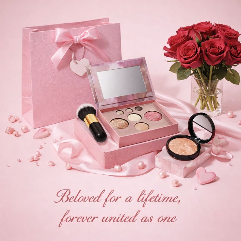 All-in-One Baked Makeup Palette Set 3pcs for Women, 7-Color Face Powder Blush Eyeshadow Trio & Concealer Brush — image 8
