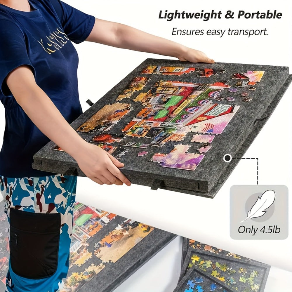 Jigsaw Puzzle Board for Adults 1000 Pieces, 2-in-1 Tilting Stand & Lid, 6 Sorting Drawers, Ultralight Portable Puzzle Table —