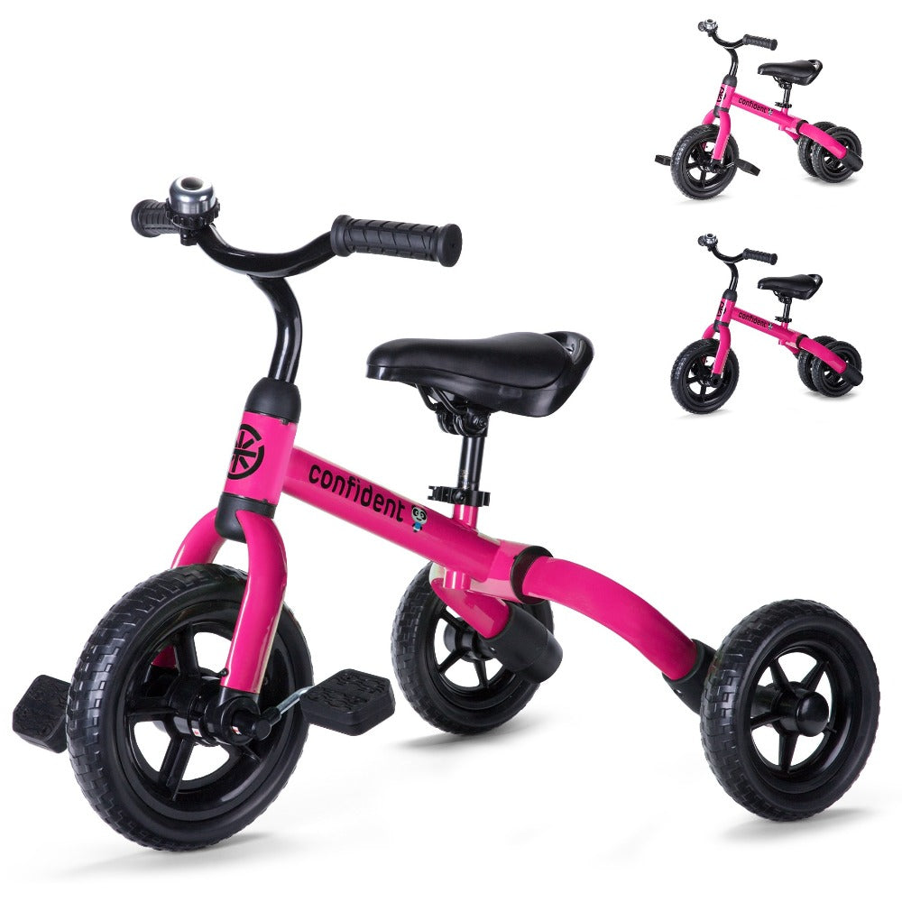 3-in-1 Foldable Toddler Tricycle Balance Bike with Detachable Pedals with the Listed Color, Size or Set Options for Everyday 