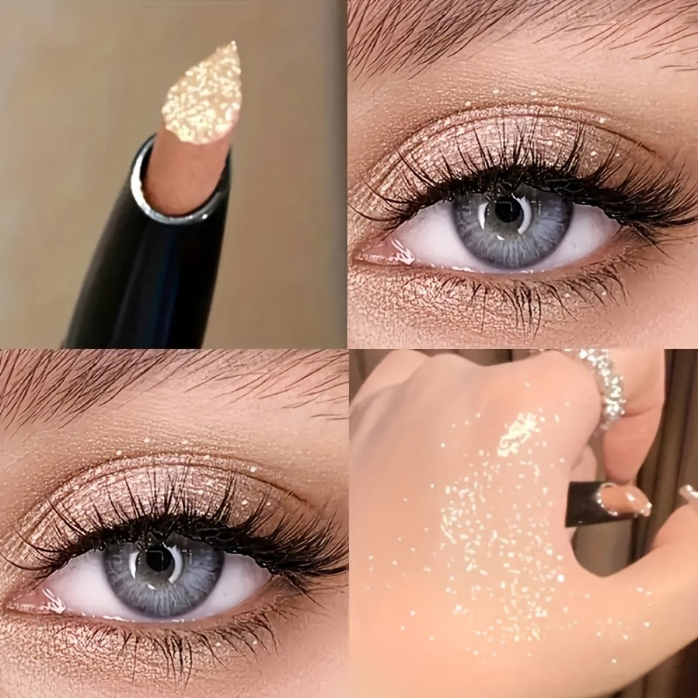 Shimmer Eyeshadow Stick Set 6 Pcs for Women – Pearl Sparkling Waterproof Long-Lasting Eye Makeup Pens with Squalane — image 7
