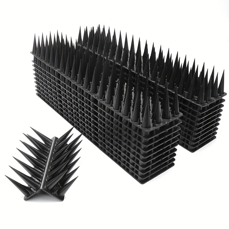Bird Spikes, 4 Row Fence Balcony Window Sill Ledge for Garden, Yard and Pest Management, with the Listed Configuration — imag