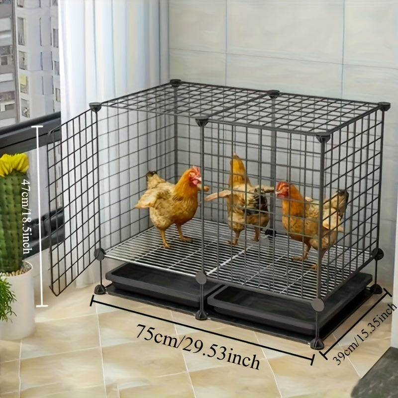 Small Animal Playpen & Pet Cage with Removable Tray, Indoor Outdoor Enclosure for Rabbits, Chickens — image 1