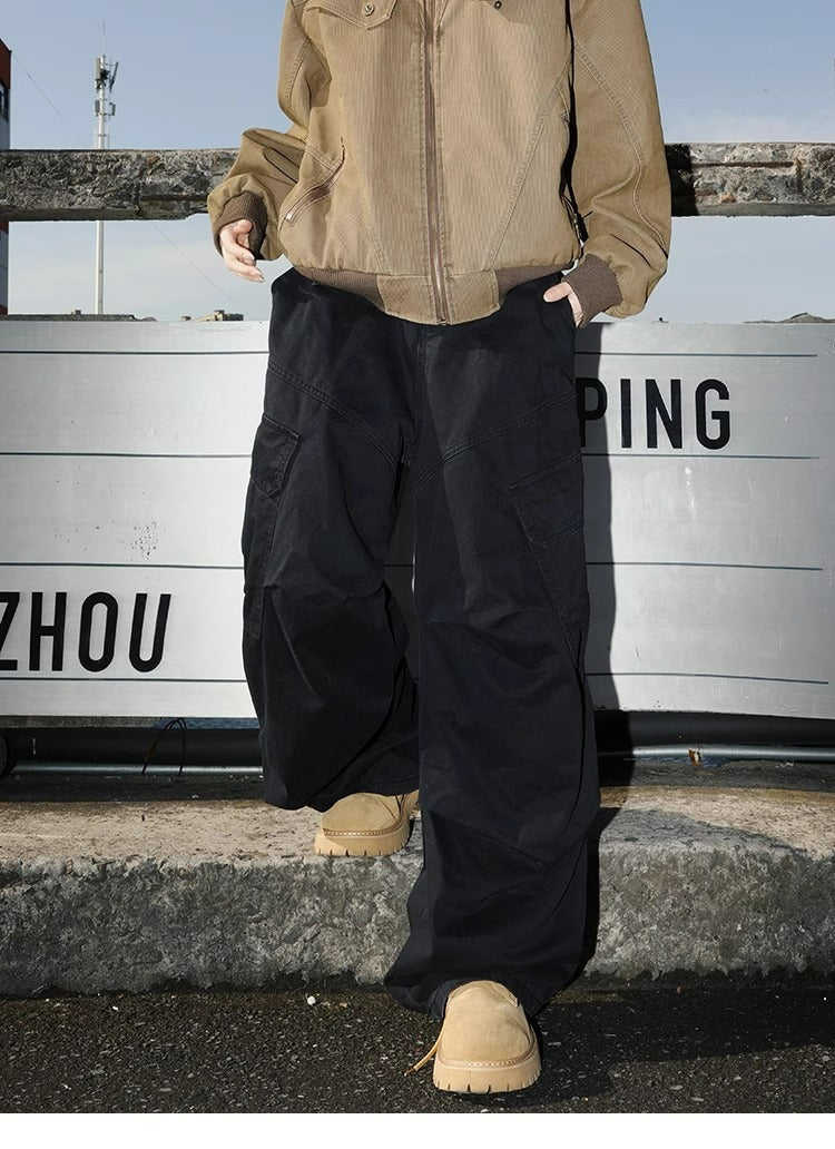 Pleated Paratrooper Work Trousers For Men