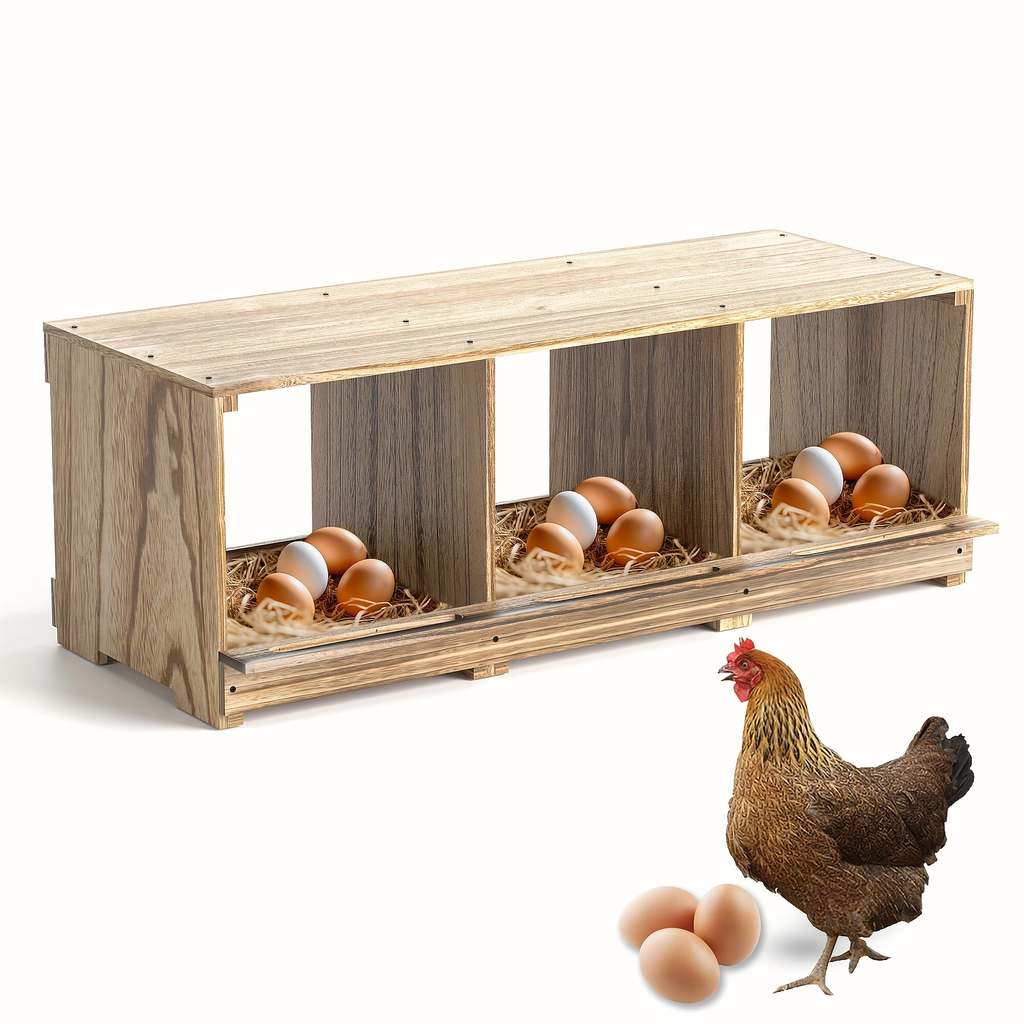 Chicken Nesting Box Wall Mount 4 Compartment Easy Egg Collection — image 10