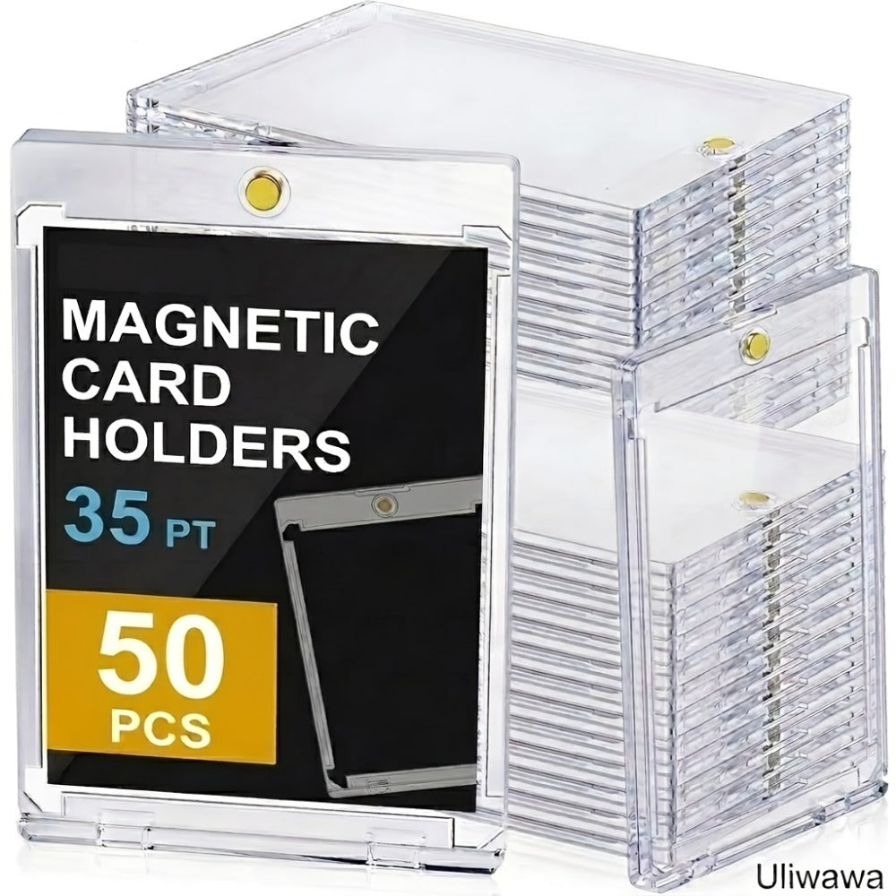 35pt Magnetic Trading Card Holders with Recessed Corners in 25, 50 or 100 Piece Pack Options — image 1