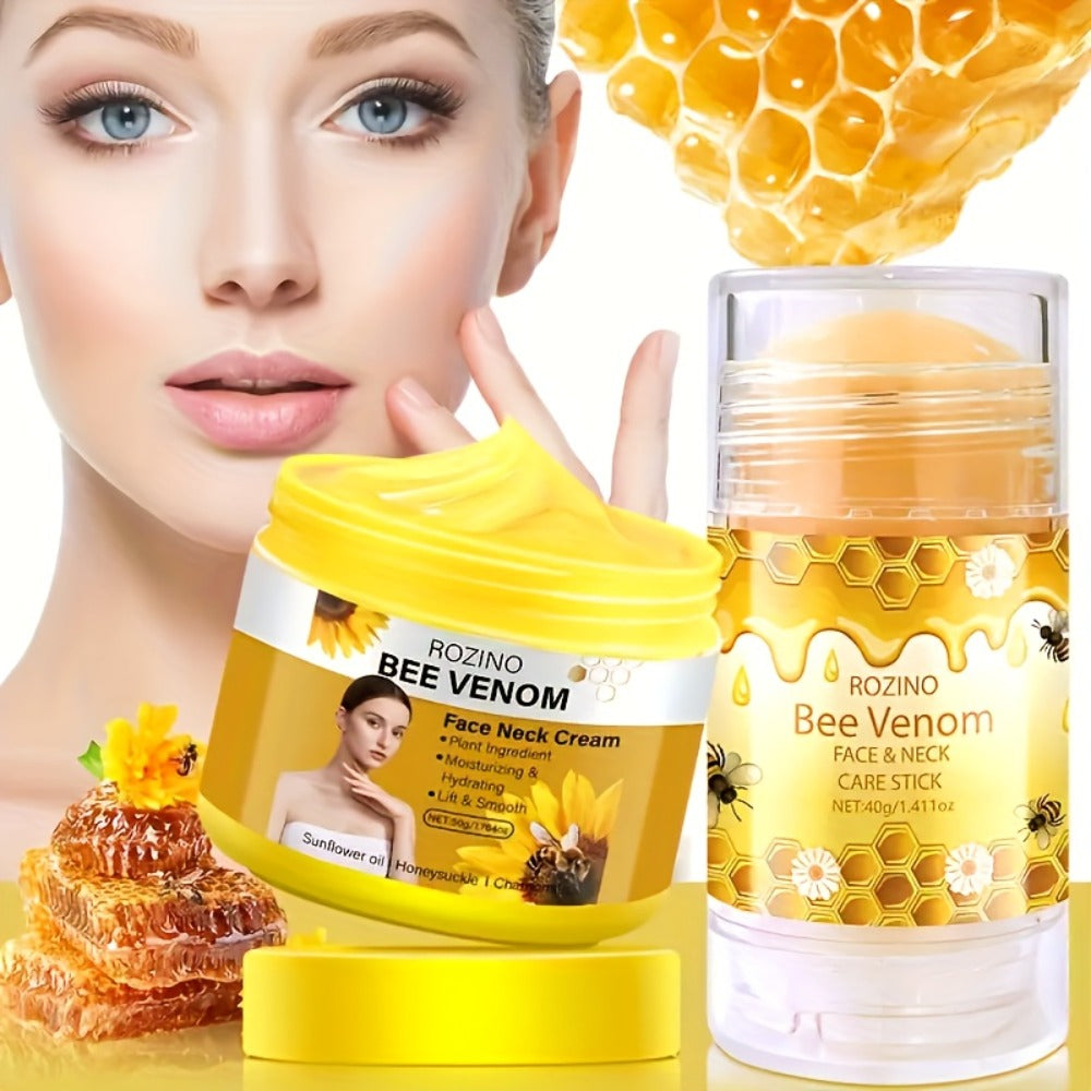 Bee Venom Body Care Set 5pcs Full Body Kit for Lips Face Neck Hands Feet, Non-Greasy Fast Absorption — image 2