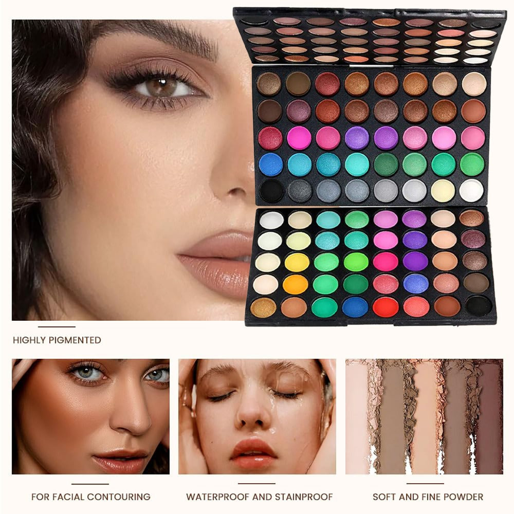Eyeshadow Palette POPFEEL 120-Shade Folding Color Case with Matte-Shimmer Mix and Optional Six-Brush Bundle — image 11