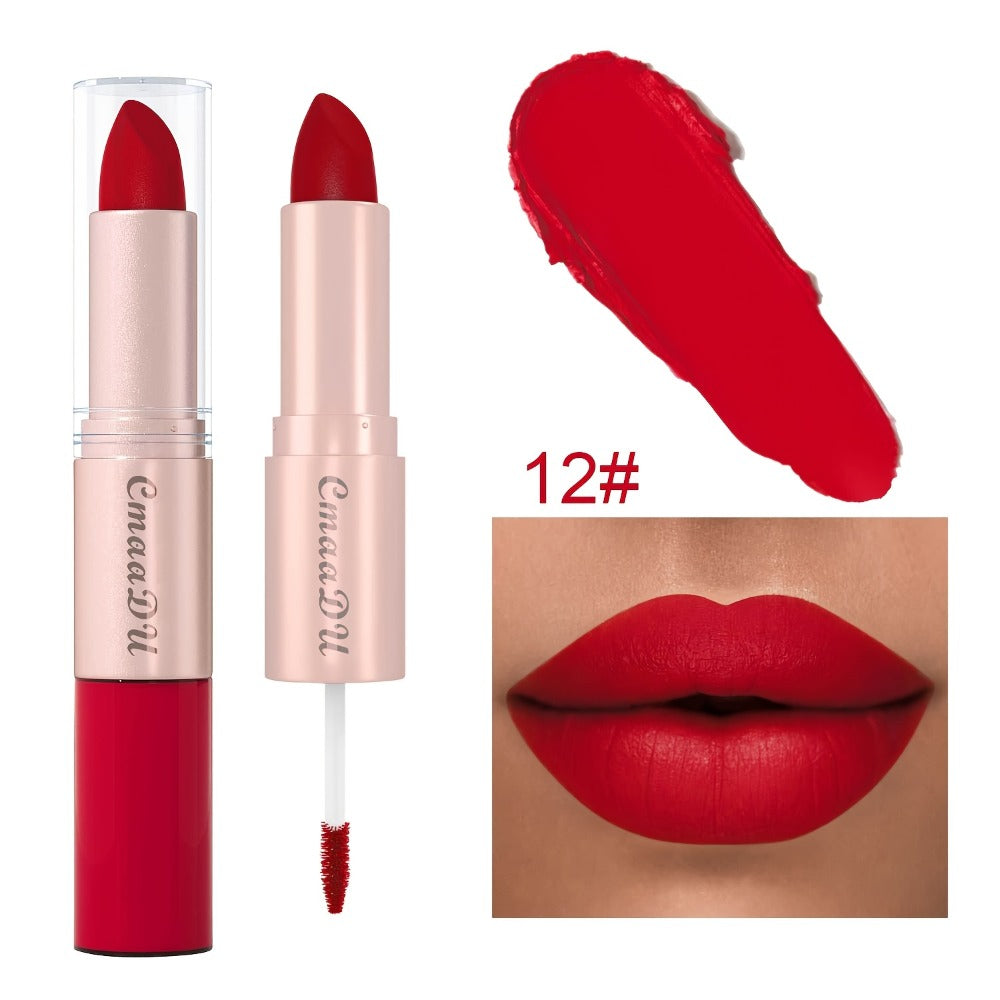 Dual-Ended Matte Lipstick & Lip Gloss Set 4pcs, 2-in-1 Velvety Lip Color, Non-Drying Comfortable Formula — image 11