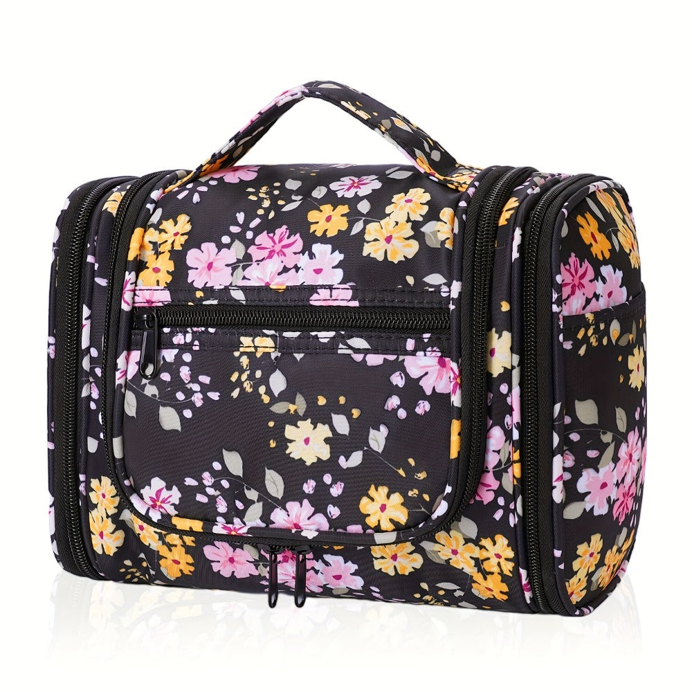 Toiletry Bag, Hanging Multi-Pocket Shower Organizer Metal Hook, Carry Handle and Seven Print — image 14