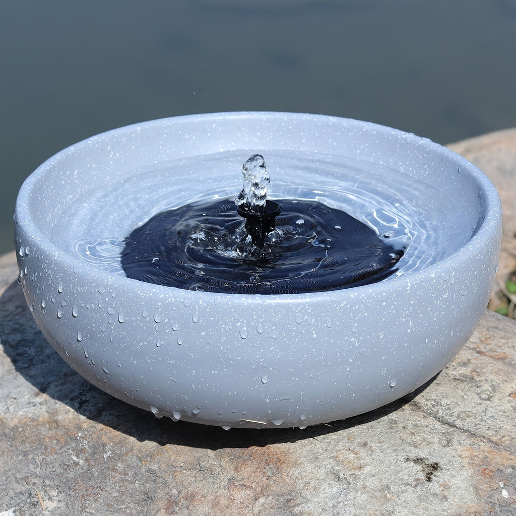 Bird Bath Solar Fountain 11.2" Outdoor Bubbler for Garden, Patio and Yard Use, with the Listed Configuration — image 1