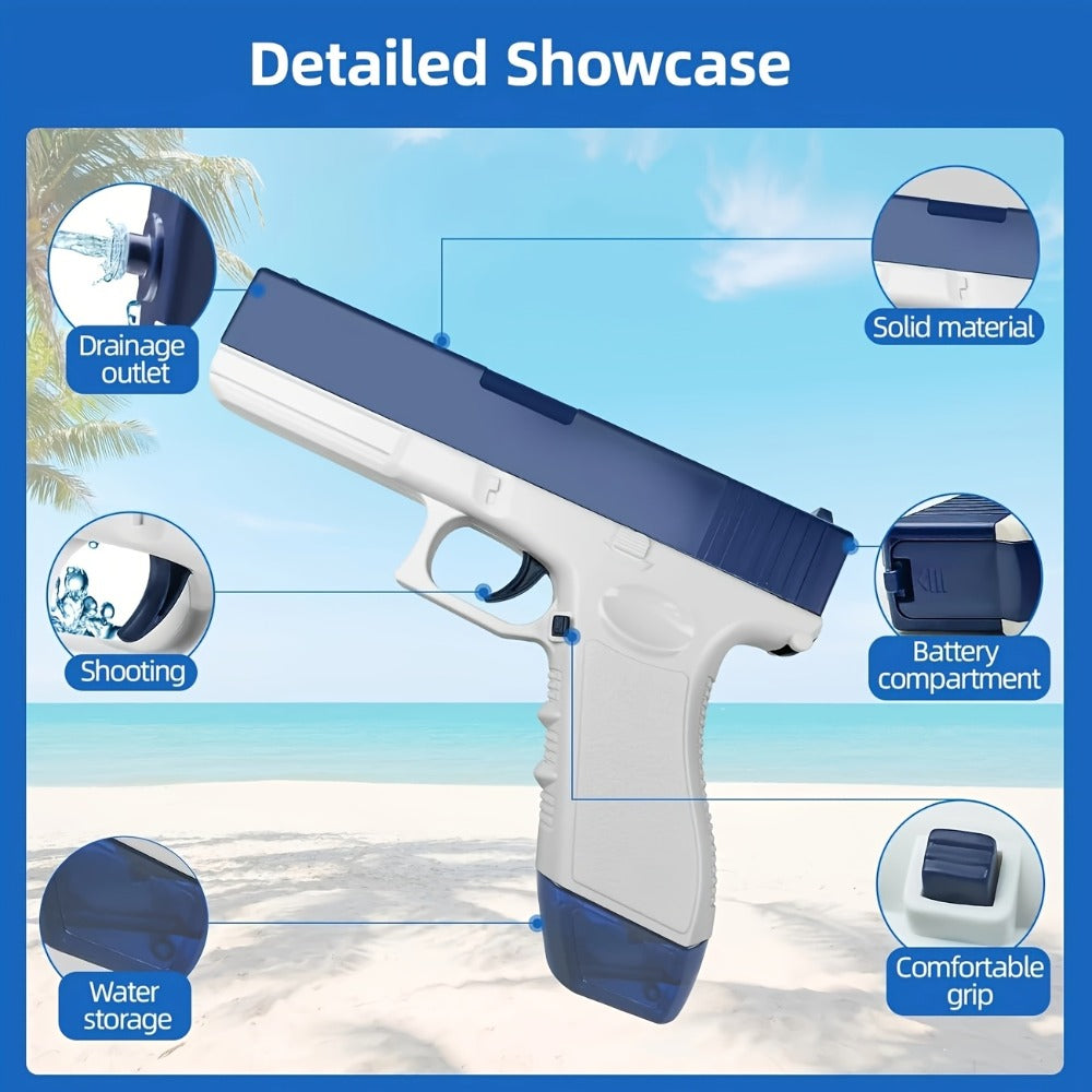 Rechargeable Dual-Magazine Electric Water Blaster with Two Swappable Tanks and Pink Finish — image 8